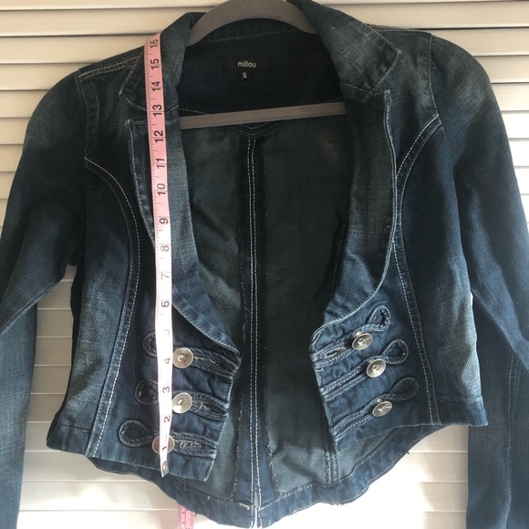 LF Millau Denim Cropped Blazer - Picture 3 of 6
